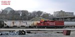 CP 4509 shuffles a slightly rusty but clean load of wheat